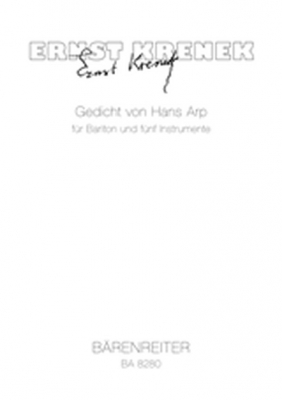 Gedicht Von Hans Arp For Baritone And Five Instruments - Set of Parts