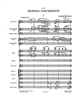 Sinfonia Concertante Op. 84 Miniature Score