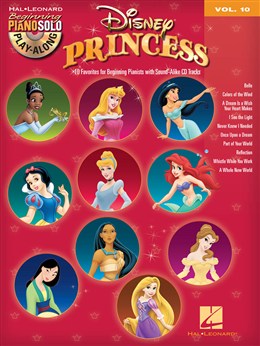 Beginning Piano Solo Play Along Vol.10 : Disney Princess