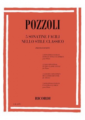 5 Sonatine Facili Nello Stile Classico Per Pianoforte