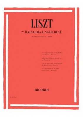 19 Rapsodie Ungheresi: N.2 In Do Diesis Min. Per Pianoforte A 4 Mani