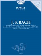 Sonate Bwv 1035 En Fa Majeur/ J.S Bach - Flûte A Bec Alto And Bc