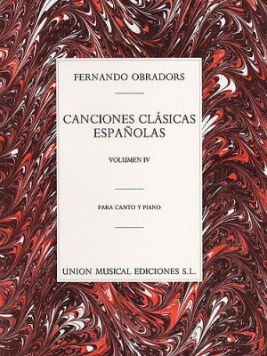 Obradors Canciones Clasicas Espanolas Vol.4 Canto Y Piano