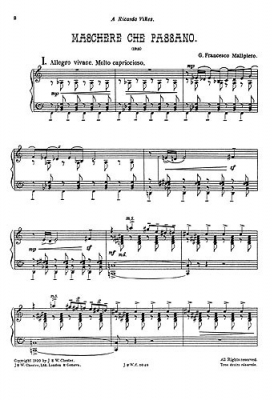 Maschere Che Passano For Piano Solo