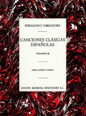 Obradors Canciones Clasicas Espanolas Vol.3 Canto Y Piano