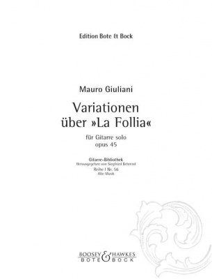 Variations About 'La Follia' Op. 45