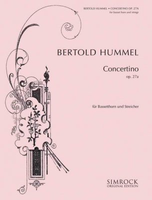 Concertino For Bassethorn And Strings Op. 27A
