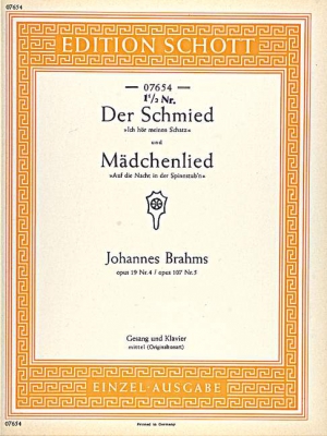 Der Schmied / Mädchenlied Op. 107/5 U. Op. 19/4