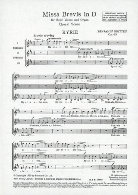 Missa Brevis Op. 63