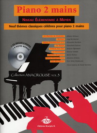 Piano 2 Mains 9 Themes Classiques Celebres Cd (Anacrouse Vol.3)