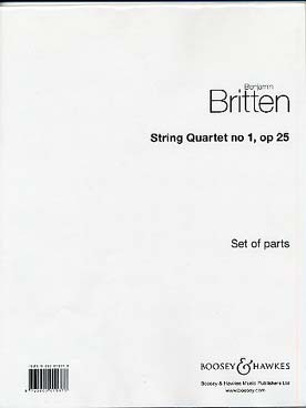 String Quartet 1 In D Op. 25
