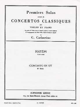 Premier Solo Extrait Concerto En Ut Violon Et Piano