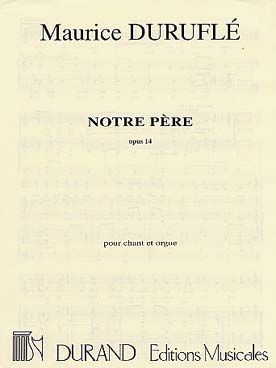 Notre Pere Op. 14 Chant/Orgue (Unisson