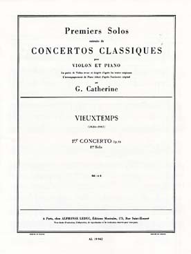 Premier Solo Extrait Concerto N01 En Mi Majeur Violon Et Piano