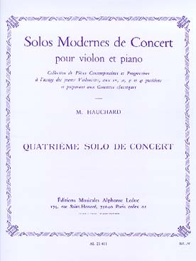 Solo Moderne De Concert N04 La Mineur 1Ere Position Violon Et Piano