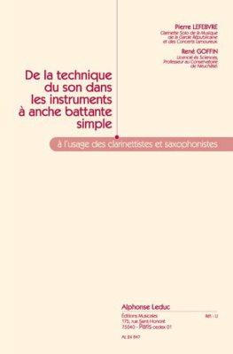 De La Technique Du Son Dans Les Instruments A Anche Battante Simple