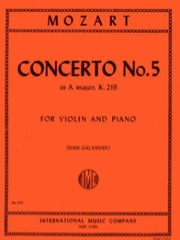 Concerto No 5 A Maj Vln Pft Re