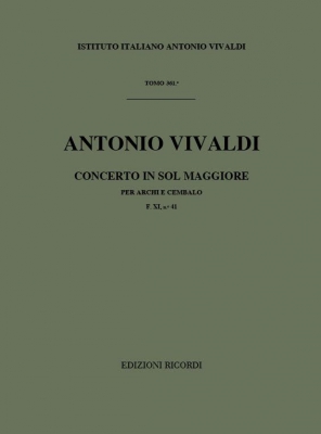 Concerto. Per Archi E B.C.: In Sol Rv 146 - F.Xi/41 Tomo 361