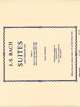 Suites Pour Violoncelle Seul Vol.1:Suite N01/Suite N02-Presentation Strophique