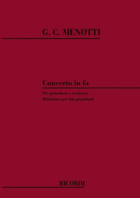 Concerto In Fa, Per Pianoforte E Orchestra