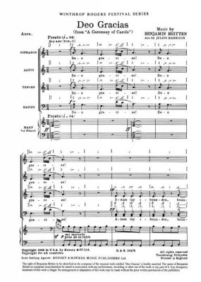 A Ceremony Of Carols Op. 28