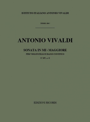 Sonate Pour Vc. E B.C.: In Mi Bem. Rv 39 - F.XIV/8 Tomo 504