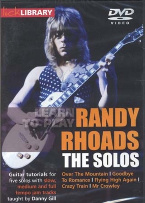 Dvd Lick Library Learn To Play Randy Rhoads The Solos
