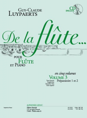 De La Flûte Vol.3/Preparatoire 1 Et 2/Flûte Et Piano