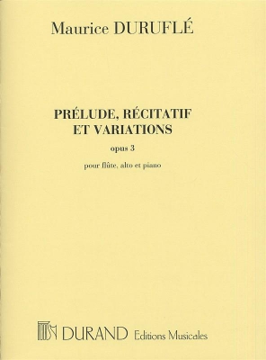Prelude Recitatif Et Varations Op. 3 Fl/Alto/Piano