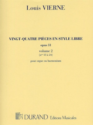 24 Pieces En Style Libre, Pour Orgue Ou Harmonium