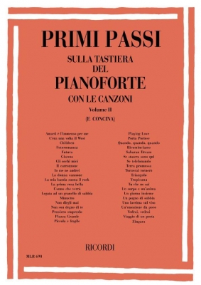 Primi Passi Sulla Tastiera Del Pianoforte Con Le Canzoni Vol.2