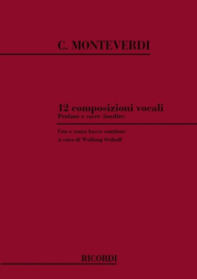 12 Composizioni Vocali Profane E Sacre (Inedite) Con E Senza Basso Continuo