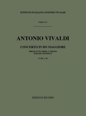 Concerto Per Strum. Diversi E B.C.: In Do Rv 87 F.XII/30 Per Fl.Ob. E 2 Vl. Tomo 155