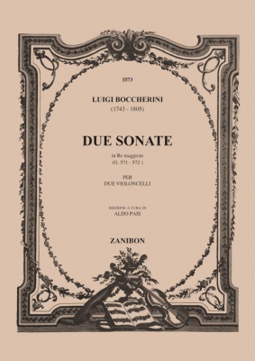 2 Sonate In Re Maggiore (G. 571-572) Per 2 Violoncelli
