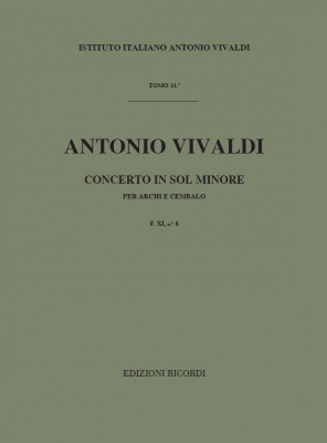 Concerto Per Archi E B.C.: In Sol Min. Rv 155 - F.Xi/6 Tomo 11