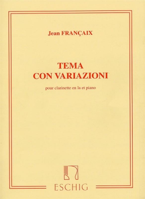 Tema Con Variazioni Pour Clarinette En La Et Piano