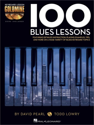 100 Blues Lessons Keyboard Lesson Goldmine Series + 2 Cd's