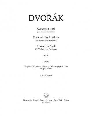 Concerto For Violin And Orchestra A Minor Op. 53 Contrebasse (2 Ex. Min.)