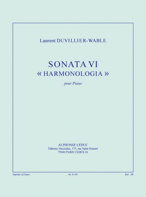 Sonata VI'Harmonologia' (28') Pour Piano