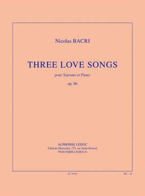 3 Love Songs, Op. 96 (13') Transcription De D. Tchesnokov Pour Soprano Et Piano