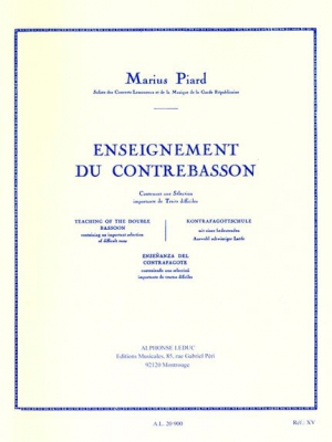 Enseignement Du Contrebasson Méthodes Contra Bassoon Book