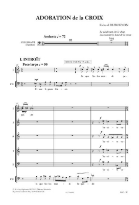 Adoration De La Croix (Vocal Score)