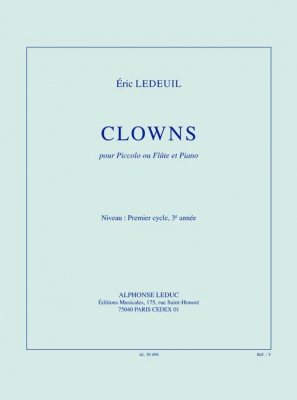 Clowns (2') (Cycle 1, 3ème Année) Pour Piccolo Ou Flûte Et Paino