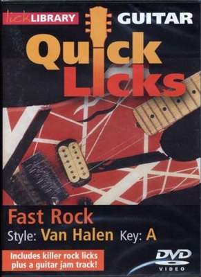 Dvd Lick Library Quick Licks Fast Rock Van Halen A