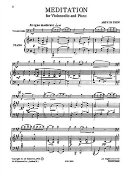 4 Contrasts No1 Meditation Cello And Piano
