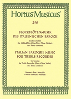 Blockflötensonaten Des Italienischen Barock