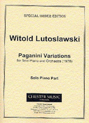 Paganini Variations For Solo Piano And Orchestra (Piano Part)