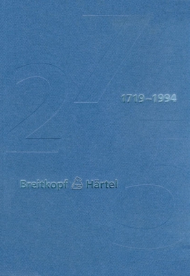 Breitkopf And Härtel 1719-1994