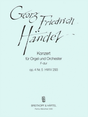 Orgelkonz.F-Dur Op. 4/5 Hwv 293