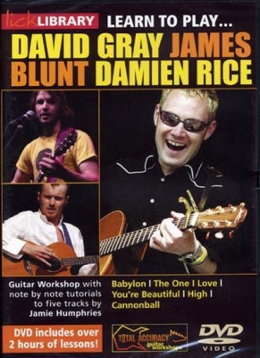 Dvd Lick Library Learn To Play J. Blunt, D. Gray, D. Rice